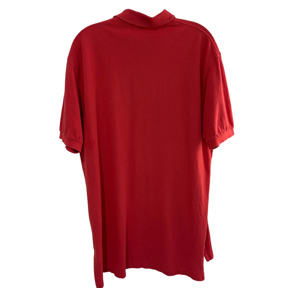 Polo Ralph Lauren Short Sleeve‎ Polo Shirt Mens Size Large Red Cotton Green Pony - Picture 4 of 8
